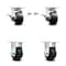 Service Caster 4 Inch Kingpinless Rubber on Steel Caster Brake & Swivel Lock 2 Rigid SCC, 2PK SCC-KP30S420-RSR-SLB-BSL-2-R-2 - alternate 1